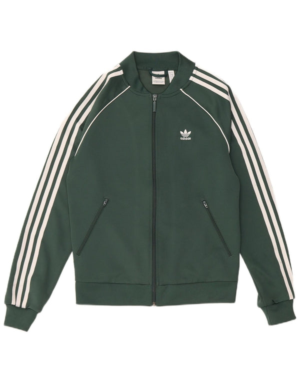 Женский спортивный костюм Adidas Regular Fit Top Jacket UK 10, маленький зеленый полиэстер