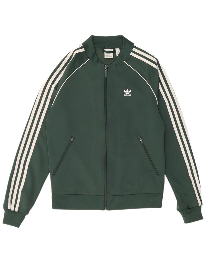 Женский спортивный костюм Adidas Regular Fit Top Jacket UK 10, маленький зеленый полиэстер