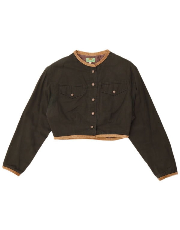 Винтажный женский свободный крой костюм из 2 предметов, размер ЕС 40/42, средний размер W26 L25, зеленый хлопок