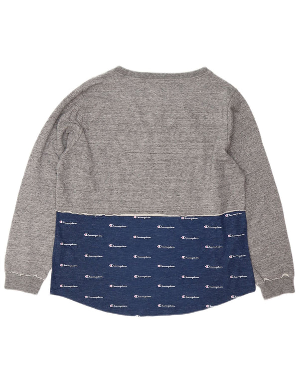 Женский джемпер Champion Heritage, Великобритания, 18 XL, серый с цветными блоками