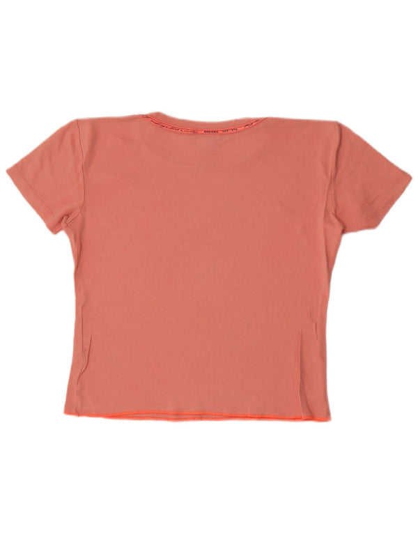 Женская укороченная футболка Diesel Top UK 18 XL, розовый хлопок