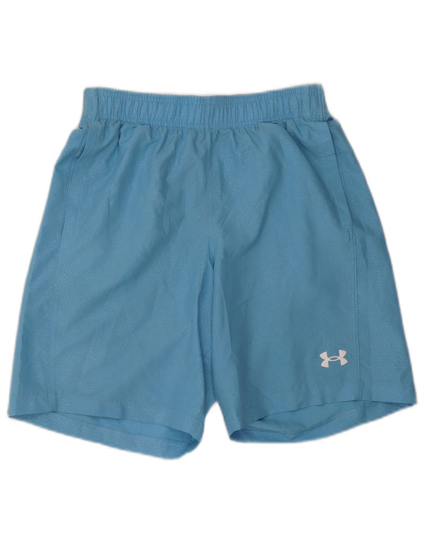 Мужские спортивные шорты с рисунком Under Armour, маленькие синие, полиэстер с геометрическим рисунком