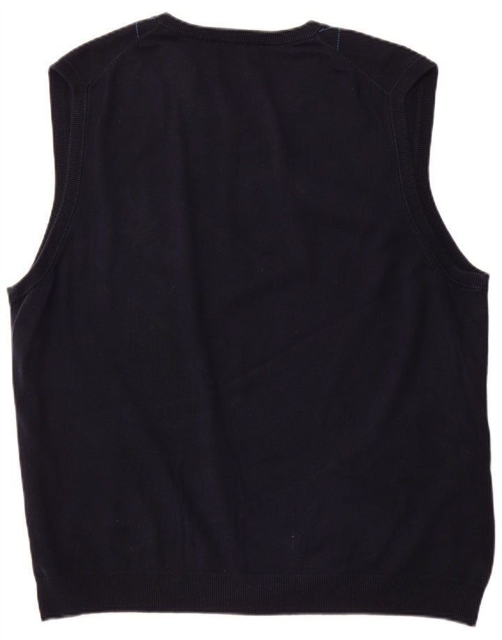 Мужская майка CHAPS XL, темно-синий, хлопок с узором аргайл/бриллиант