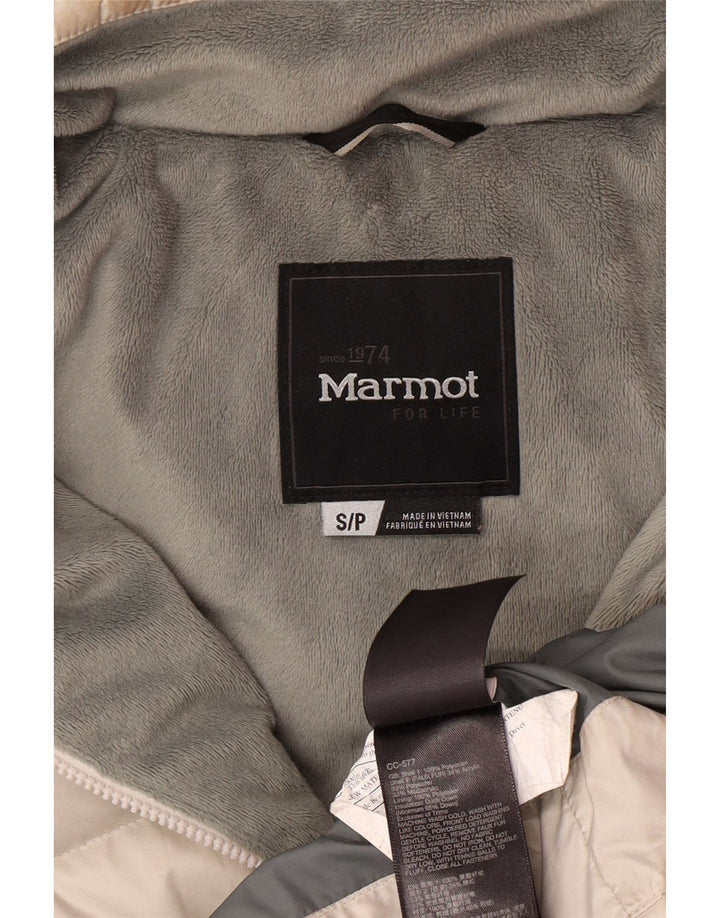 Женское стеганое пальто с капюшоном Marmot UK 10, маленький белый полиэстер