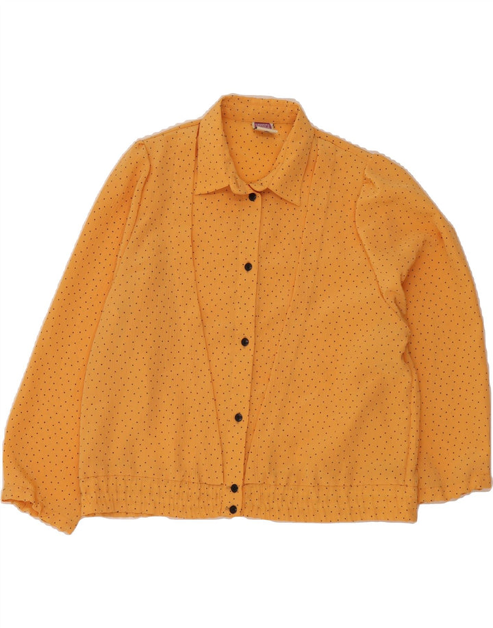 YESSICA Womens Shirt Blouse EU 42 Large Orange Spotted Vintage Yessica and Second-Hand Yessica from Messina Hembry 