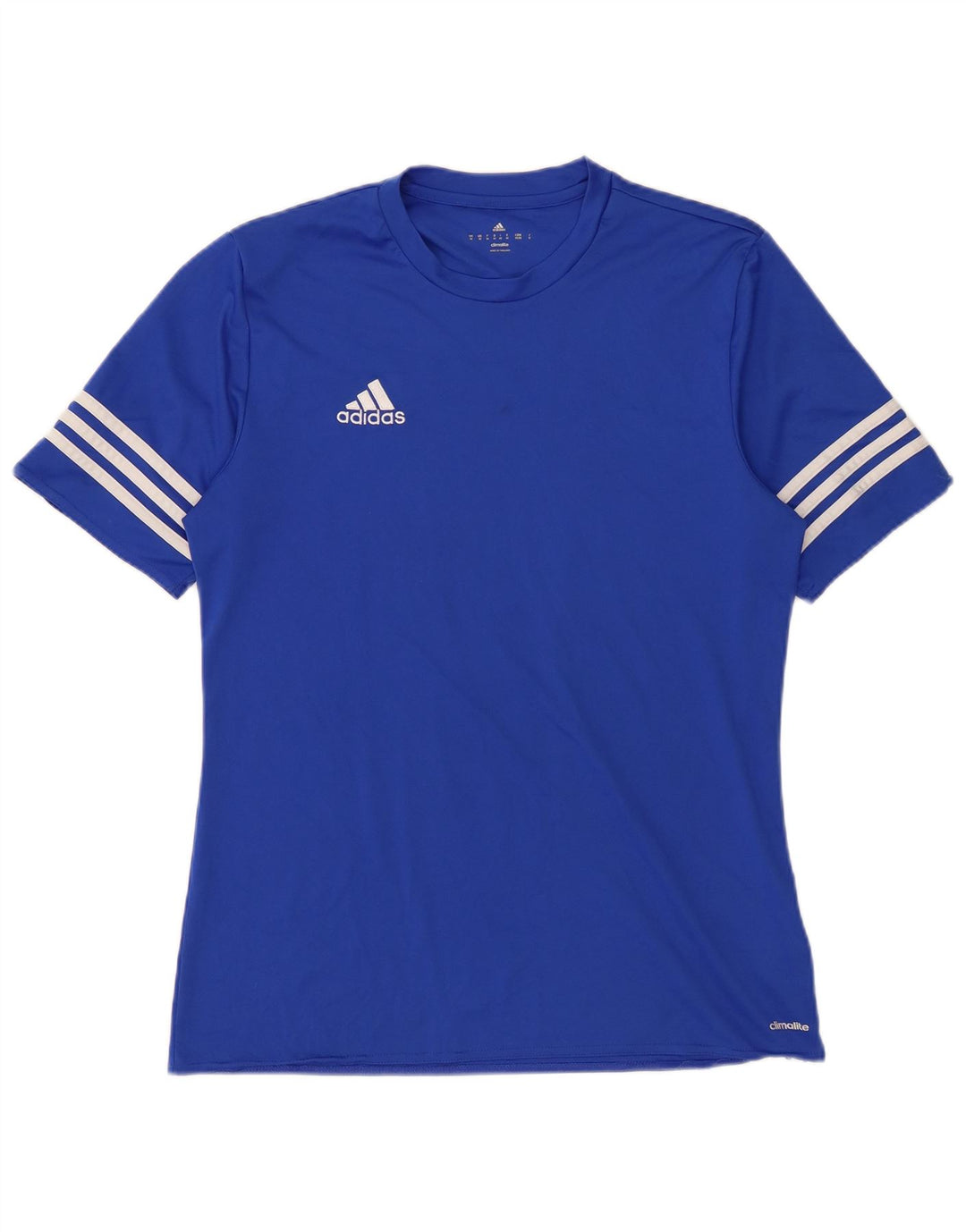 Adidas Мужская футболка Climalite Верх среднего синего цвета из полиэстера
