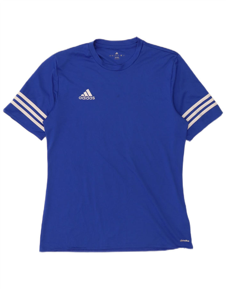 Adidas Мужская футболка Climalite Верх среднего синего цвета из полиэстера