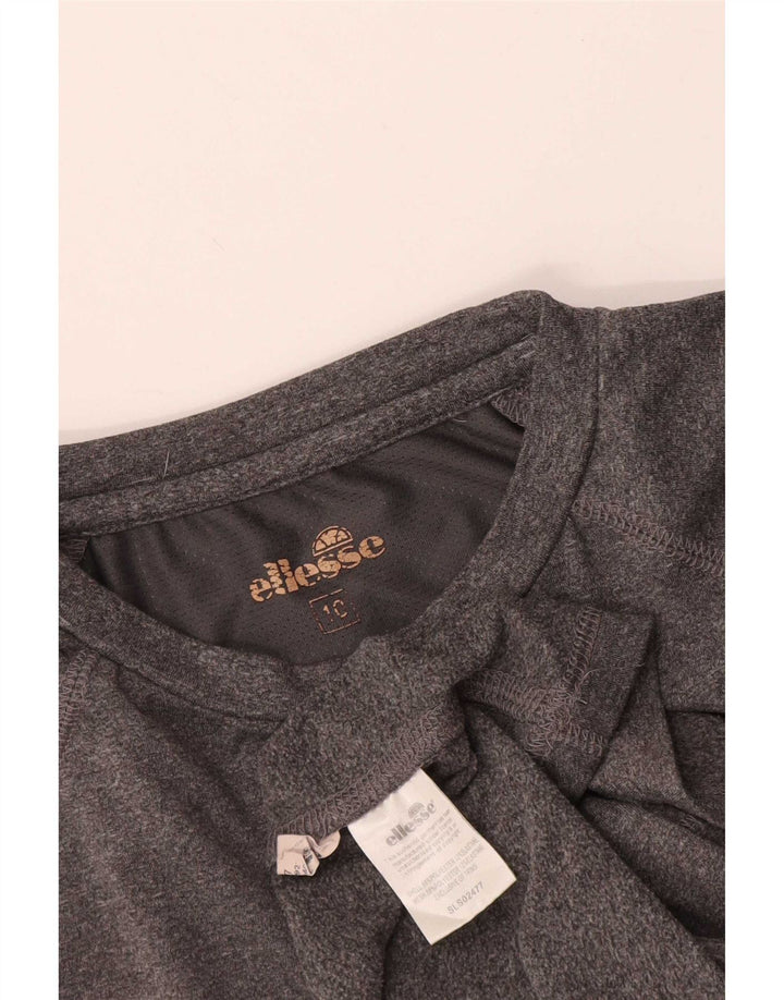 Женская футболка с рисунком Ellesse Top UK 10, маленький серый полиэстер