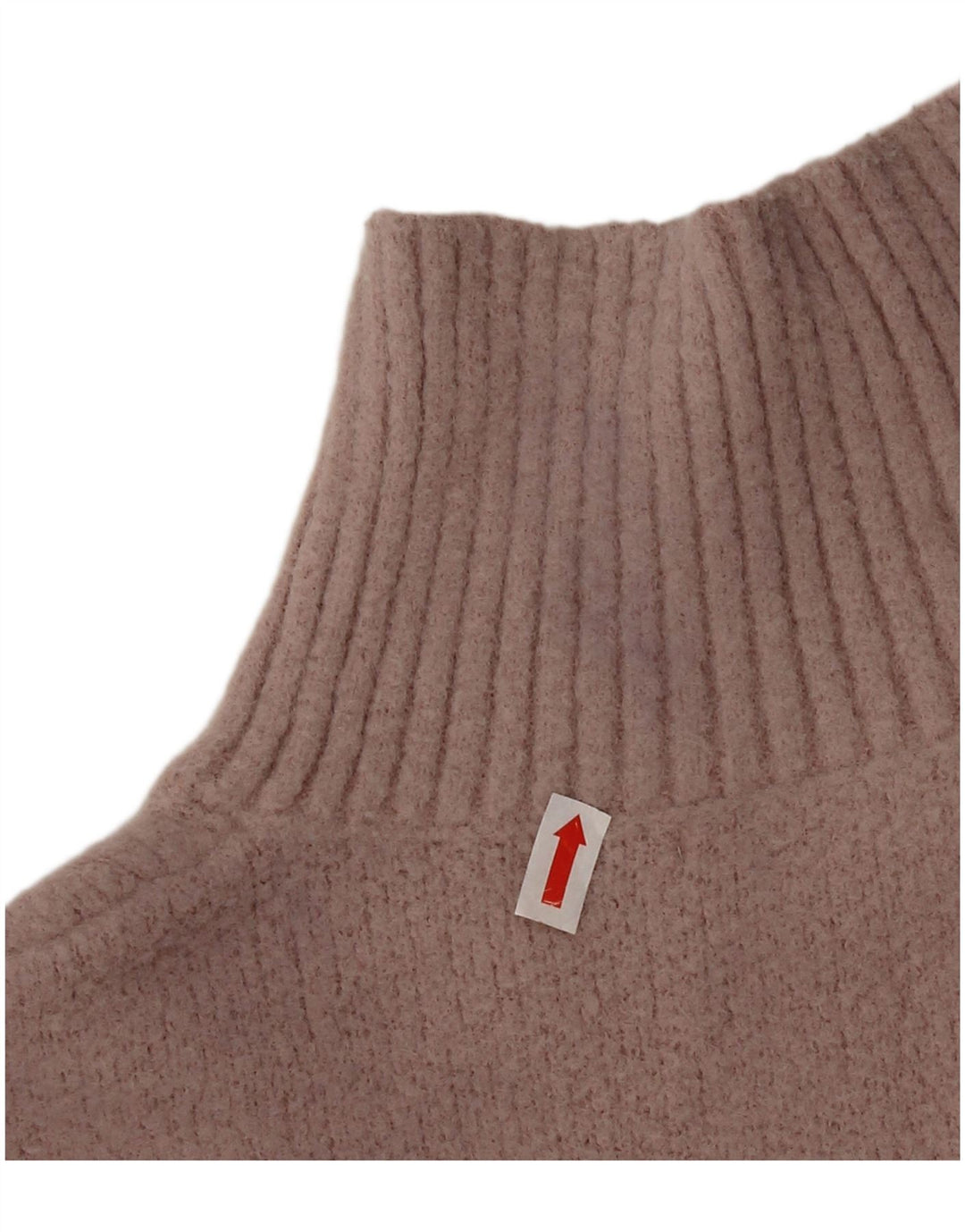 Женский укороченный джемпер с высоким воротником Zara UK 10, маленький розовый нейлоновый