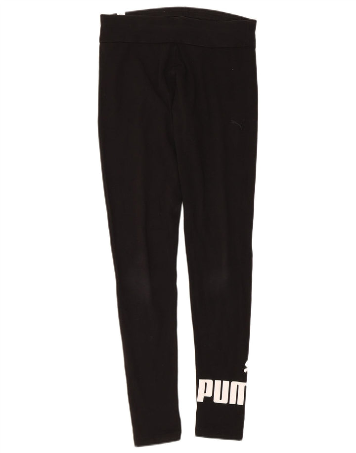 Женские леггинсы с рисунком Puma UK 12, средний черный хлопок, черный цвет