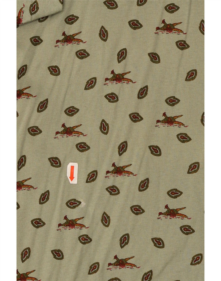 Мужская рубашка поло Cacharel с абстрактным узором, большой размер, цвет хаки, хлопок