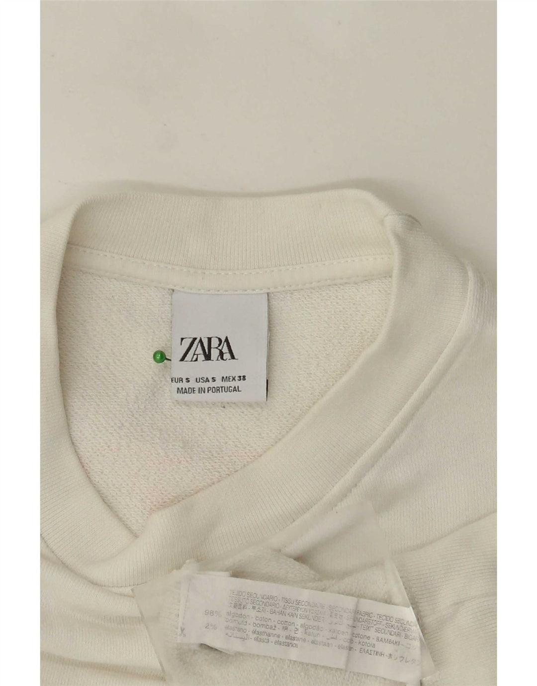Мужской свитшот с рисунком Zara, маленький белый хлопковый джемпер
