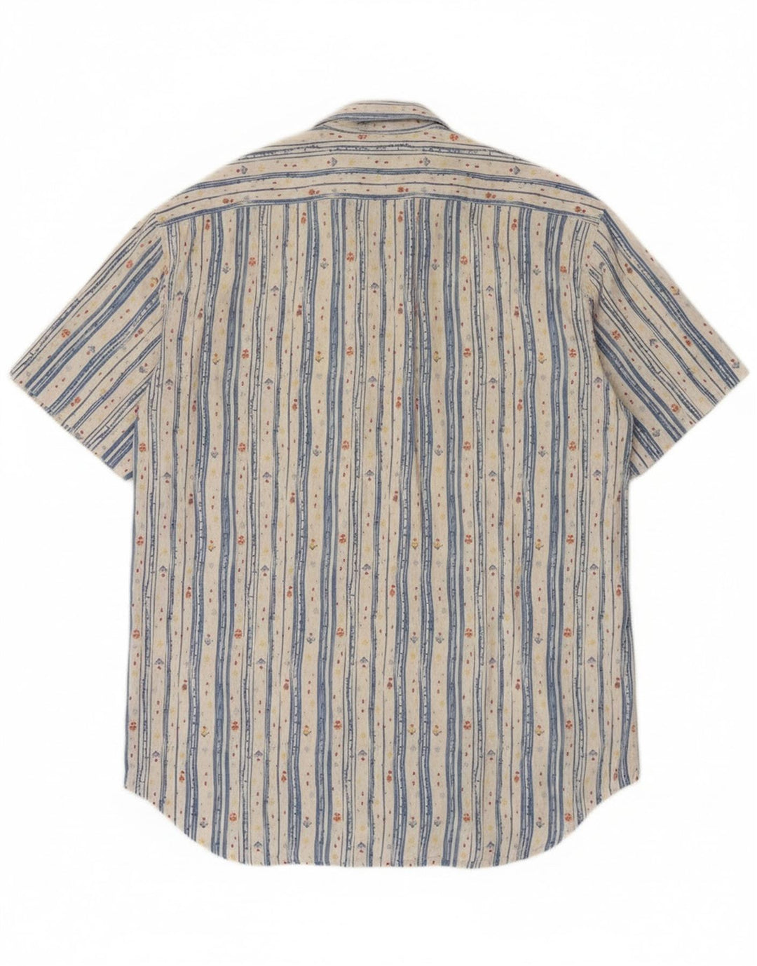 Мужская рубашка с коротким рукавом Calvin Klein, хлопковая белая полоска среднего размера