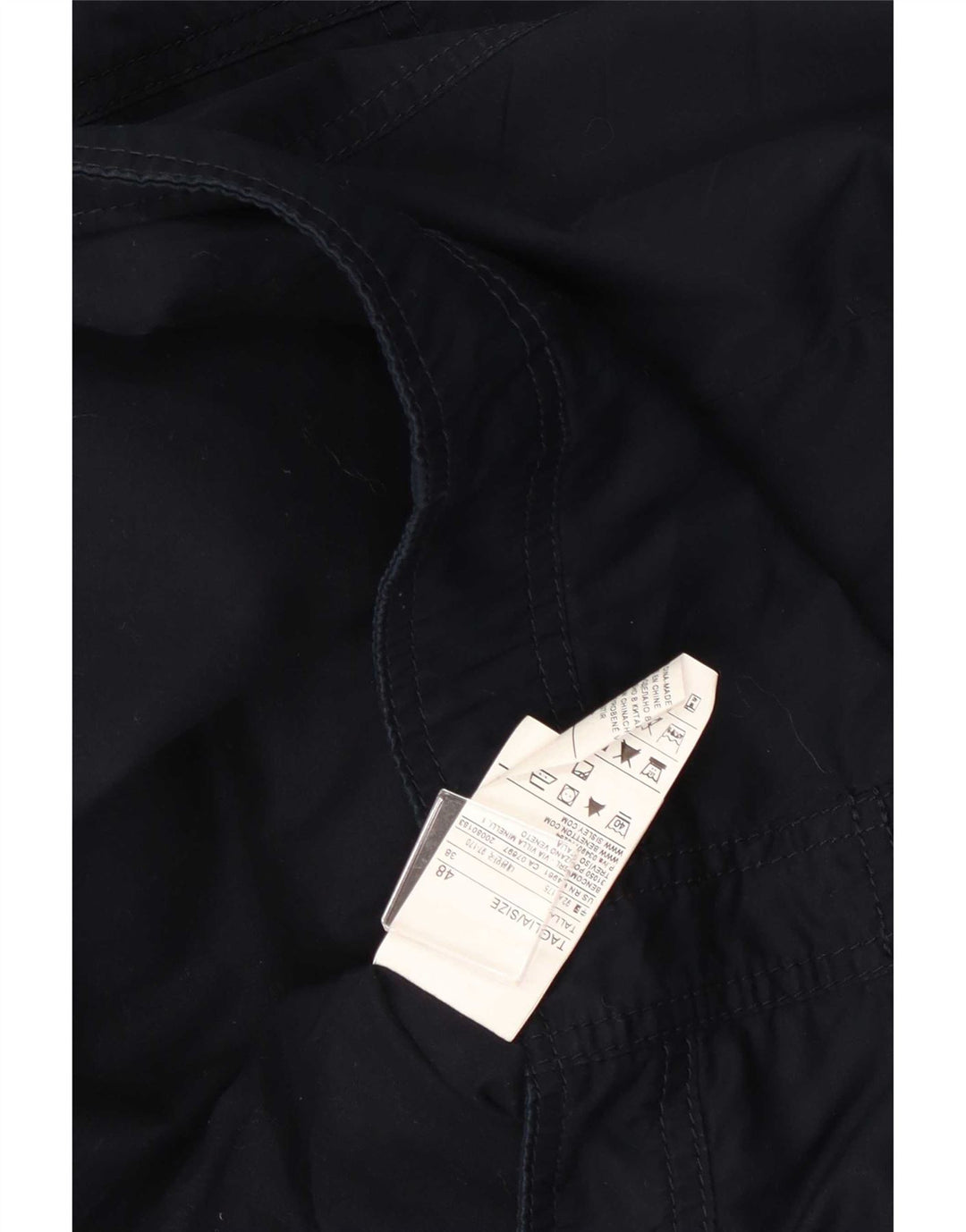Мужская куртка-бомбер Benetton IT 48 Medium Navy Blue Хлопок