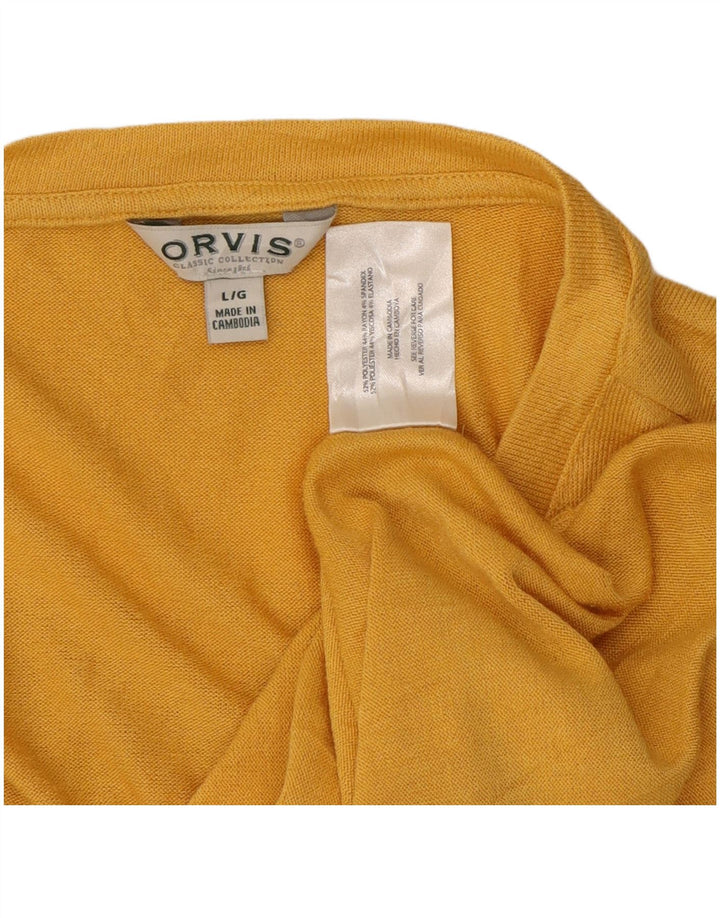 Женская футболка Orvis Top UK 16, большой желтый полиэстер