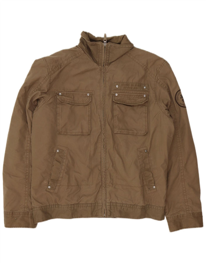 Мужская куртка Esprit UK 40, большая, коричневая, хлопок