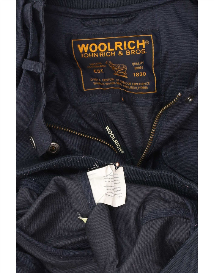 Женская дождевик Woolrich UK 12, большой размер, темно-синий, нейлон
