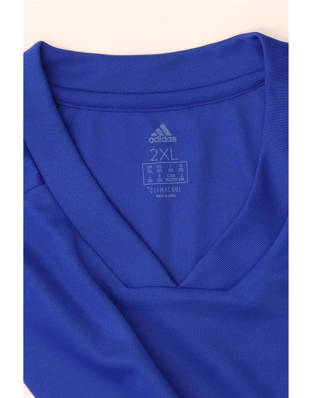 Мужская футболка Adidas Climacool Top 2XL Синяя с цветными блоками