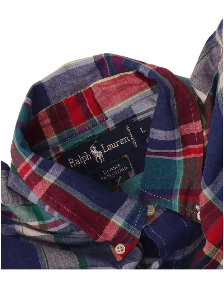 Мужская рубашка Blaire с коротким рукавом Ralph Lauren, большая разноцветная клетка
