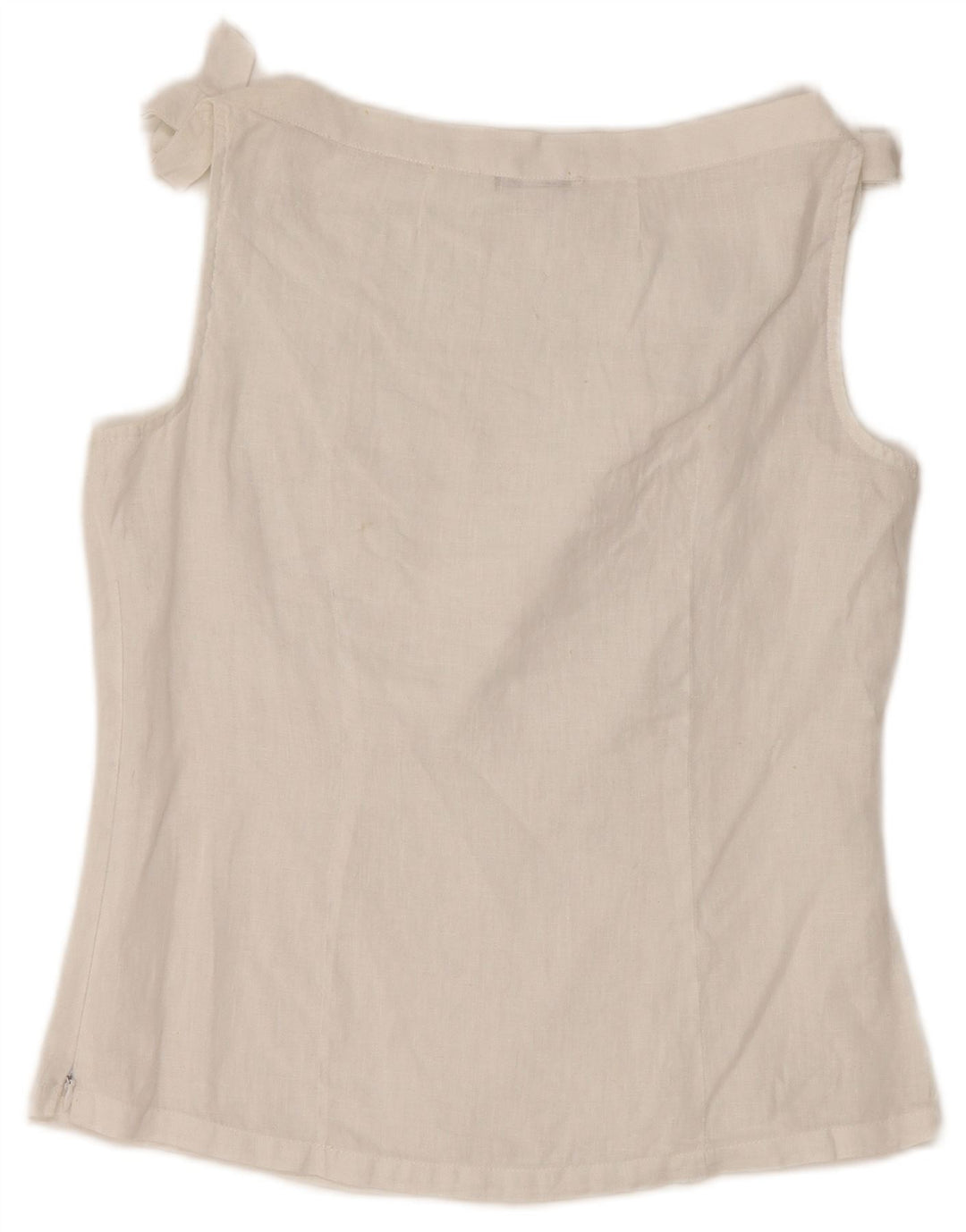 NARACAMICIE Женская блузка без рукавов, топ UK 8, маленький белый