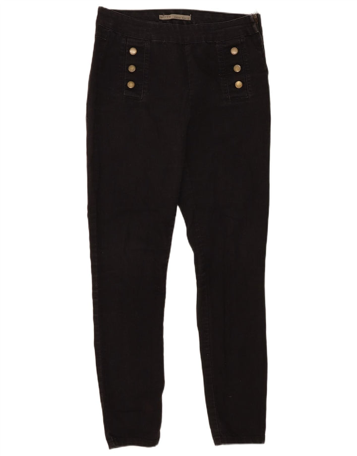 Джинсы женские джеггинсы Zara большие W30 L29, черные, хлопковые