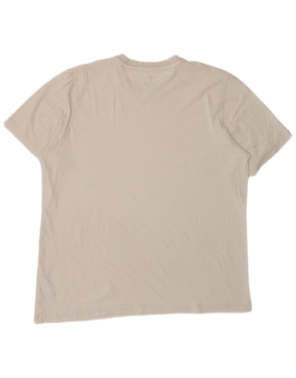 ADIDAS Мужская футболка с рисунком, большой белый хлопок