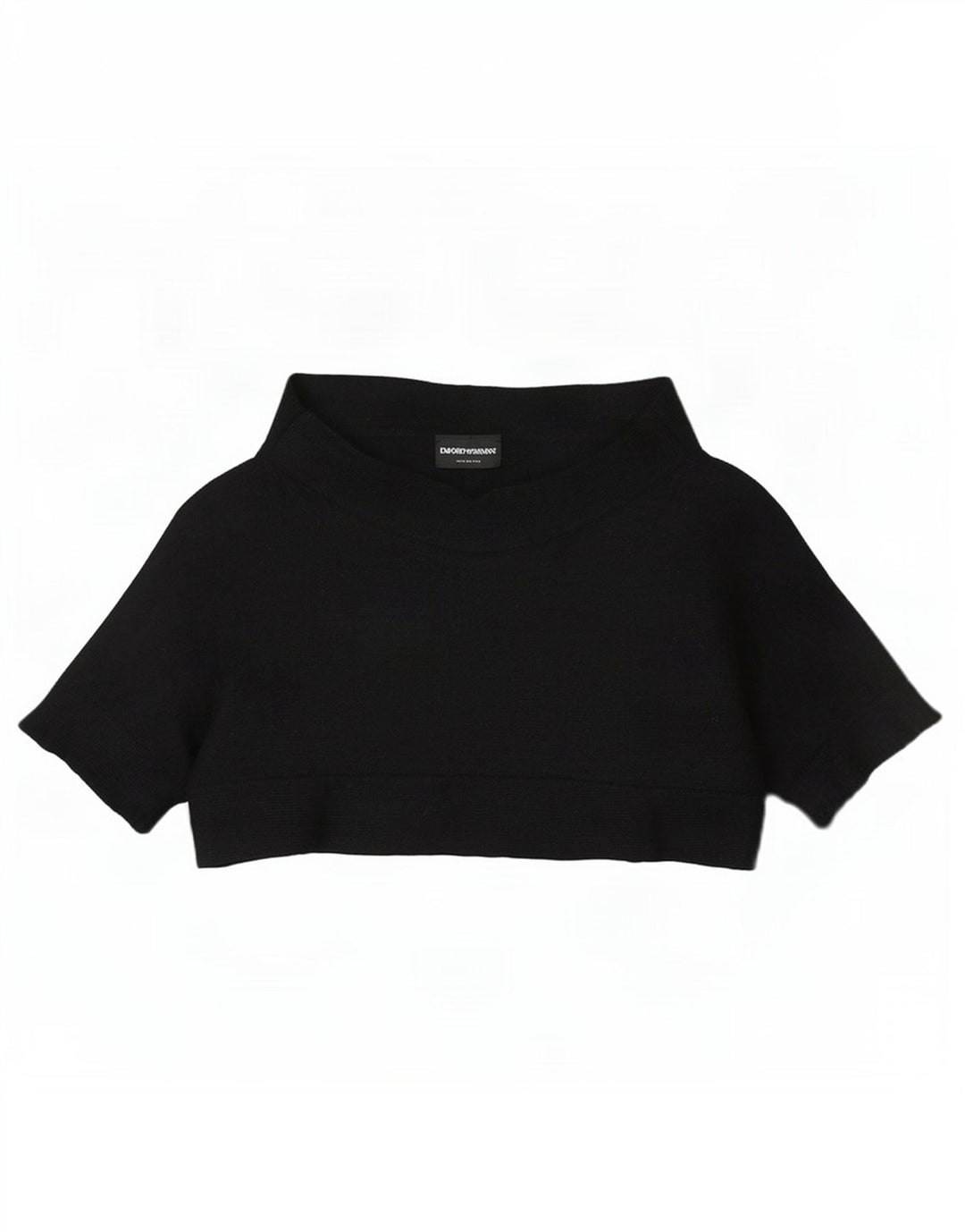 Женский укороченный топ Emporio Armani EU 38, средний черный