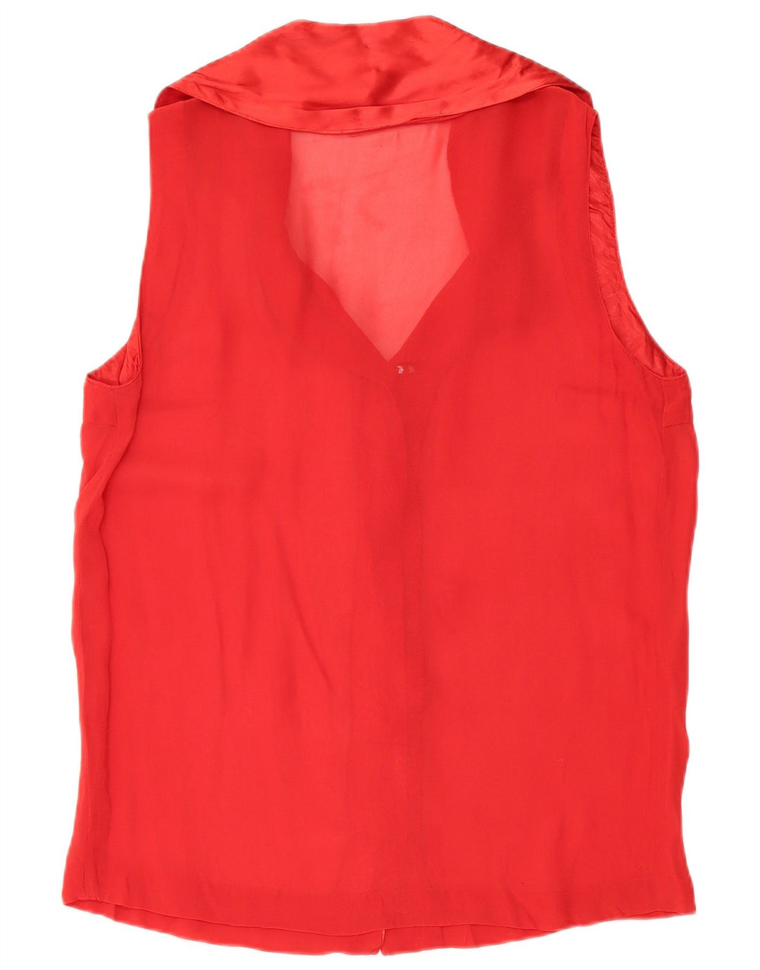 Женская блузка-рубашка без рукавов VINTAGE UK 16, большая красная