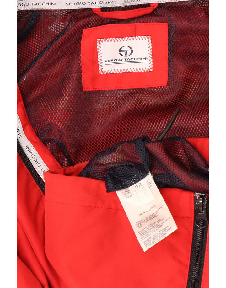 Женская дождевик с капюшоном Sergio Tacchini IT 42 Средний Красный Полиэстер