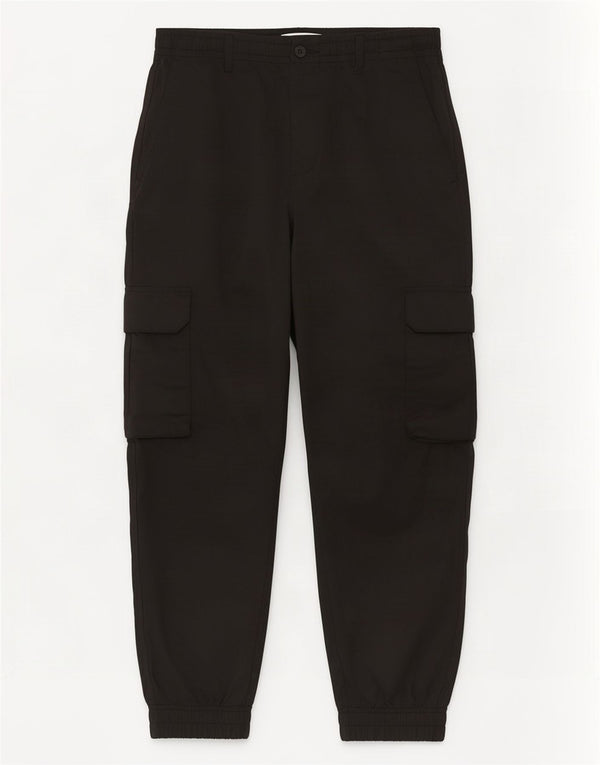 Мужские укороченные брюки-карго Zara W31 L25, черный полиэстер