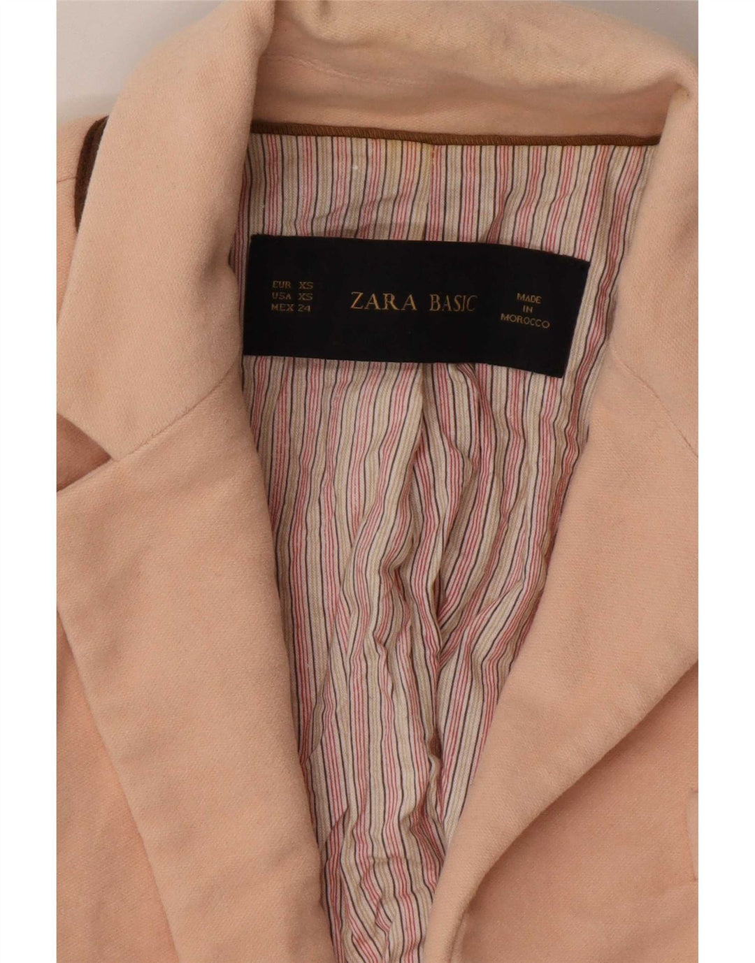 Женский пиджак Zara на 1 пуговице UK 6 XS Розовый