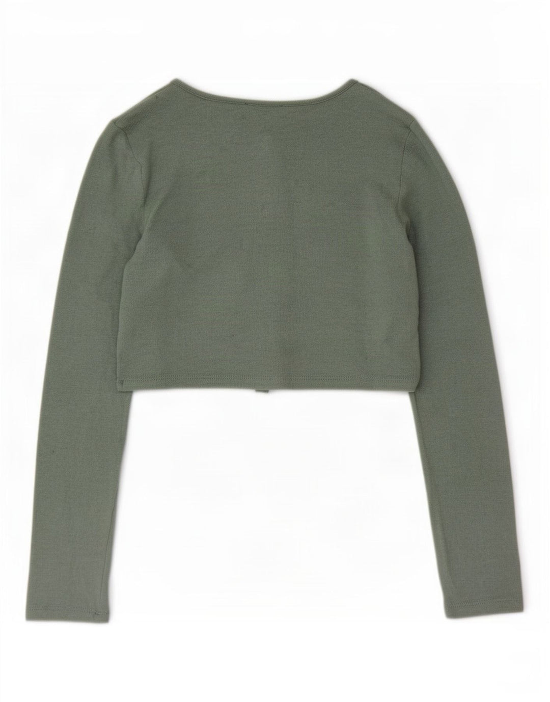 Женский укороченный кардиган Zara UK 12, средний зеленый цвет, вискоза