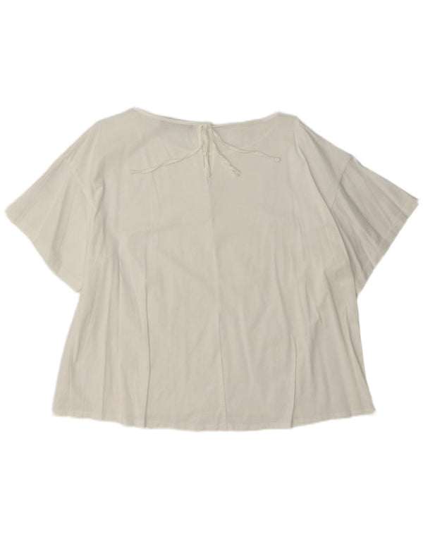 Женская блузка выходного дня Max Mara, Великобритания, 18 XL, белая