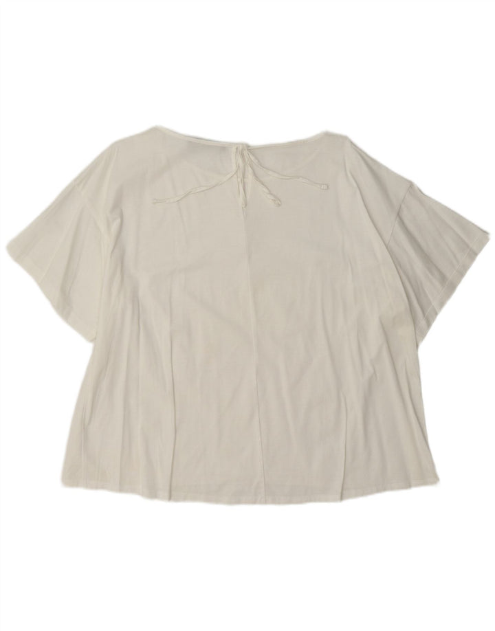 Женская блузка выходного дня Max Mara, Великобритания, 18 XL, белая