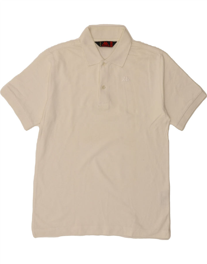 KAPPA Mens Polo Shirt Small White Cotton Vintage Kappa and Second-Hand Kappa from Messina Hembry 