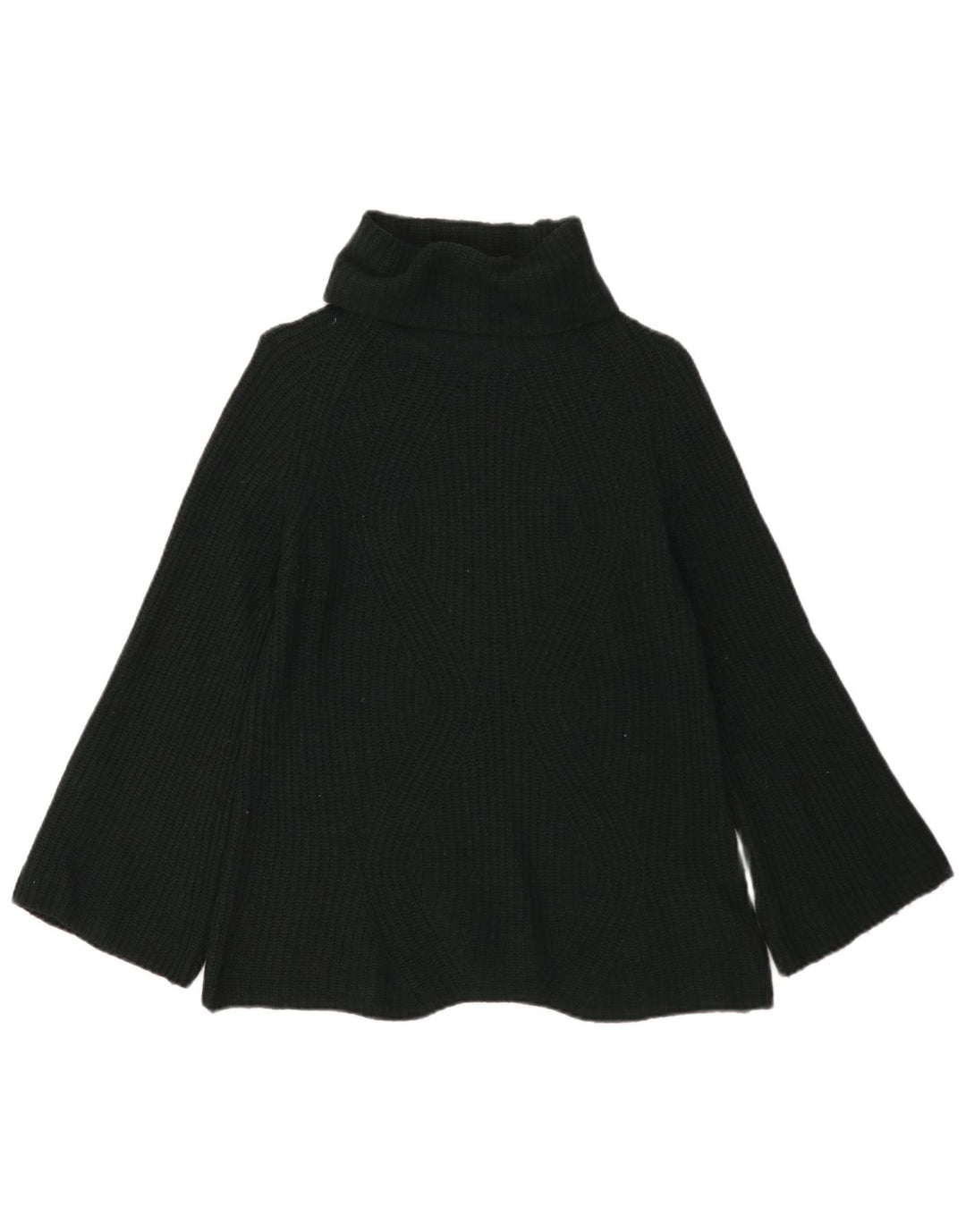 Женский джемпер с высоким воротником Massimo Dutti, размер UK 10, маленький, зеленый, шерсть