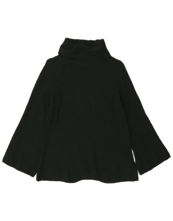 Женский джемпер с высоким воротником Massimo Dutti, размер UK 10, маленький, зеленый, шерсть