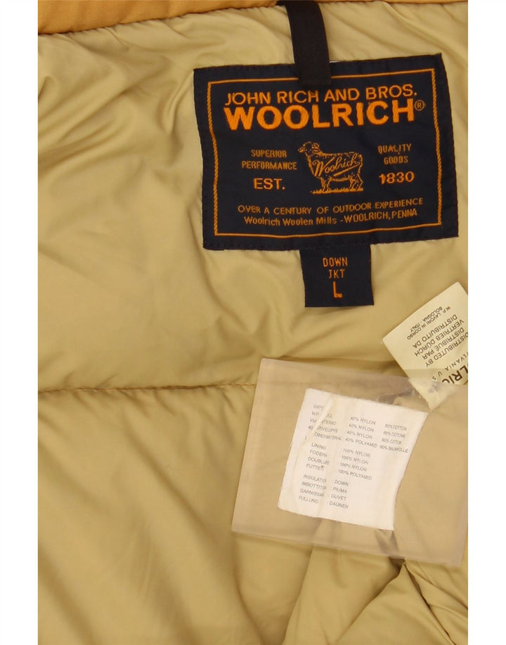 Мужской жилет с подкладкой Woolrich UK 40, большой желтый нейлон