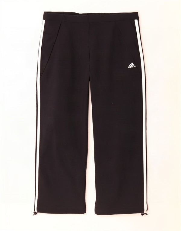 Женские прямые капри Adidas UK 14, большие W32 L21, черный полиэстер