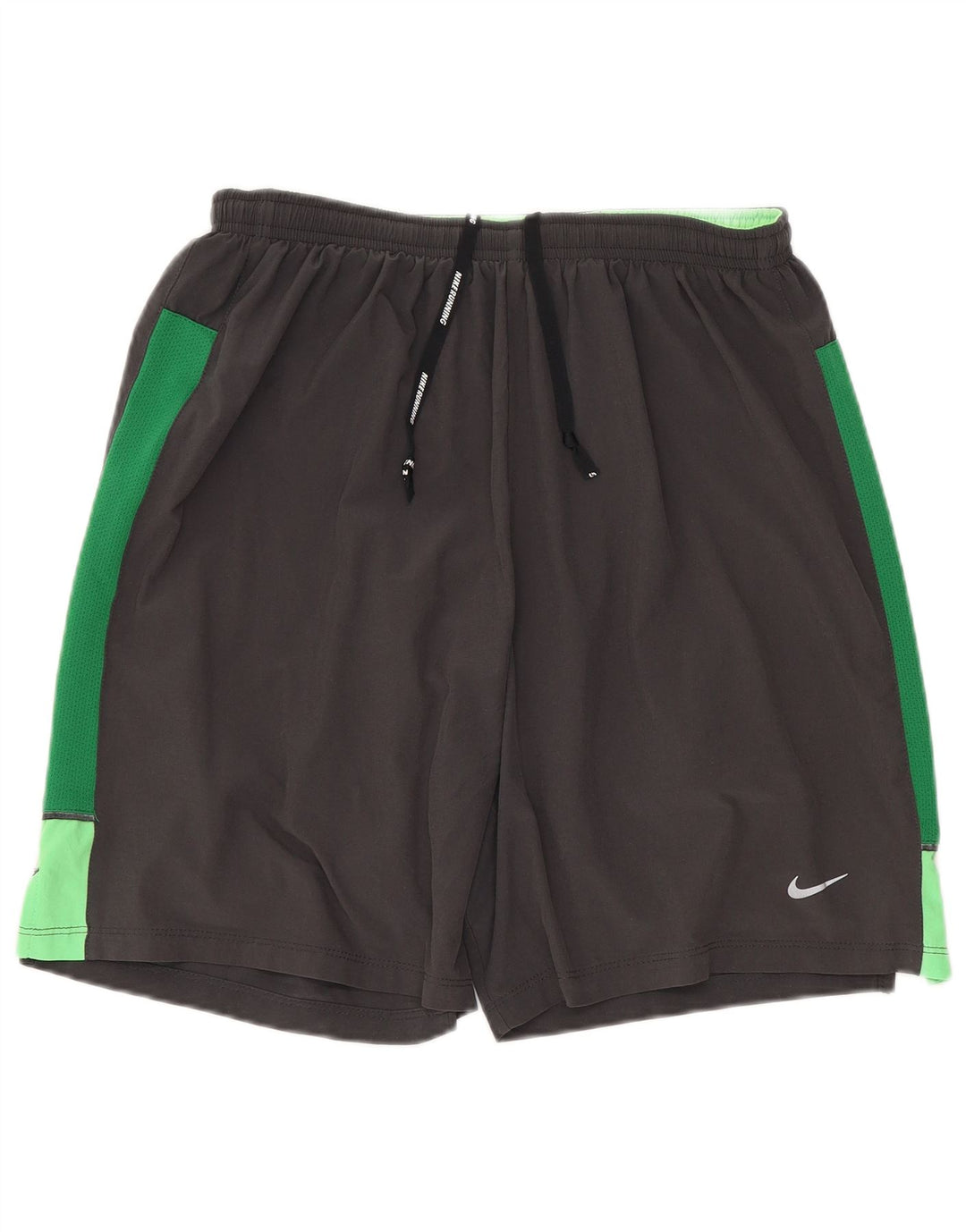 Мужские спортивные шорты Nike Regular, маленькие серые, полиэстер с цветными блоками, спортивные