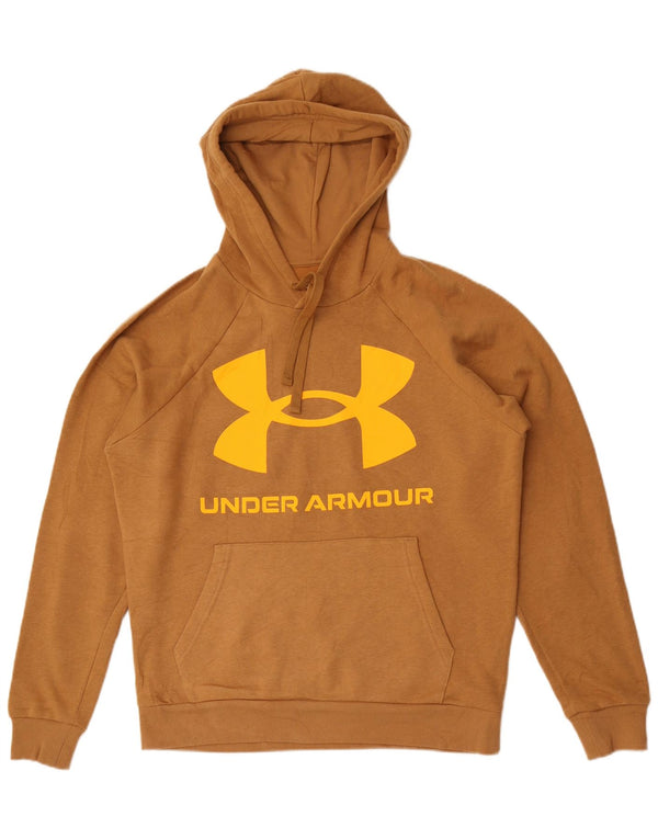 Мужской джемпер с капюшоном Under Armour, маленький коричневый, хлопок