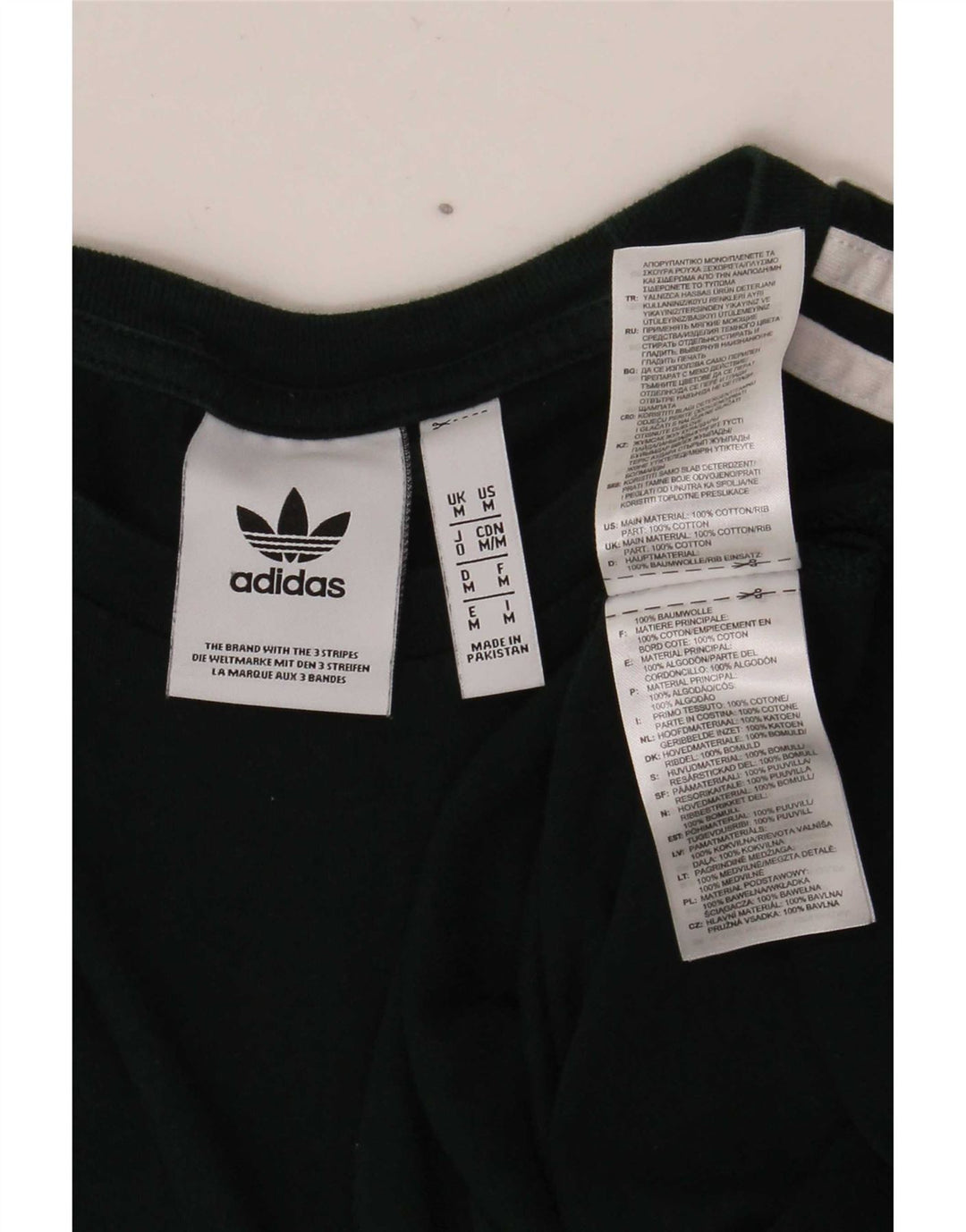 Мужской топ Adidas с длинным рукавом, средний зеленый хлопок, хлопок