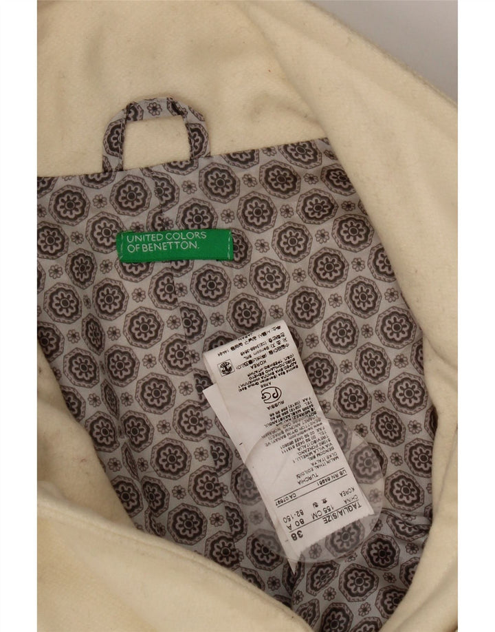 Женский бомбер Benetton IT 38 XS Off White Wool