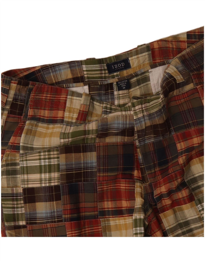 IZOD Мужские шорты чинос W38 XL Разноцветный лоскутный хлопок