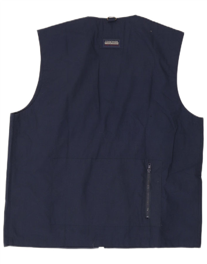 Винтажный мужской жилет UK 42 XL, темно-синий, полиэстер