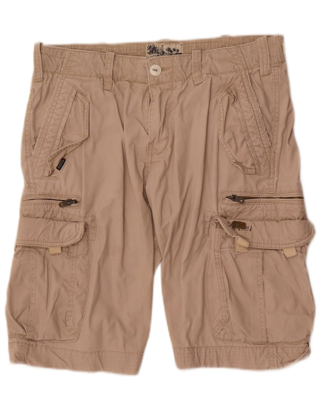 Мужские шорты карго Scotch & Soda W32, хлопковые, среднего бежевого цвета