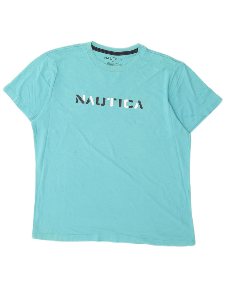 Мужская футболка Nautica с графическим рисунком, средний бирюзовый хлопок