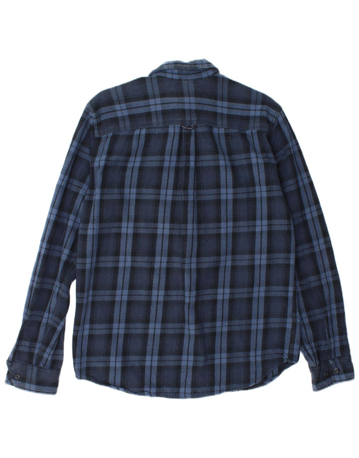 Мужская фланелевая рубашка Jack & Jones, большая синяя клетка, хлопок