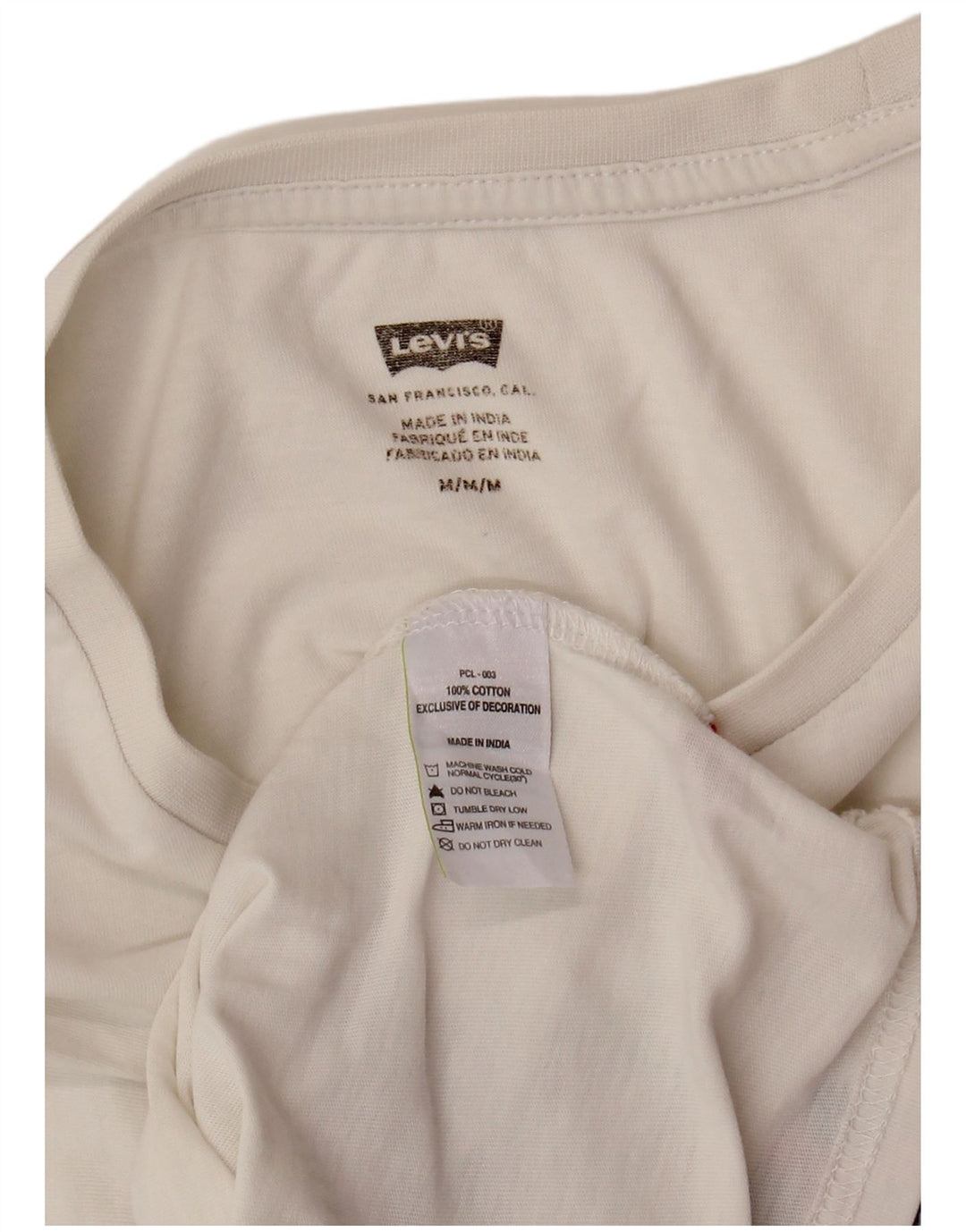 Мужская футболка с рисунком LEVI'S, средний размер, белый хлопок, хлопок