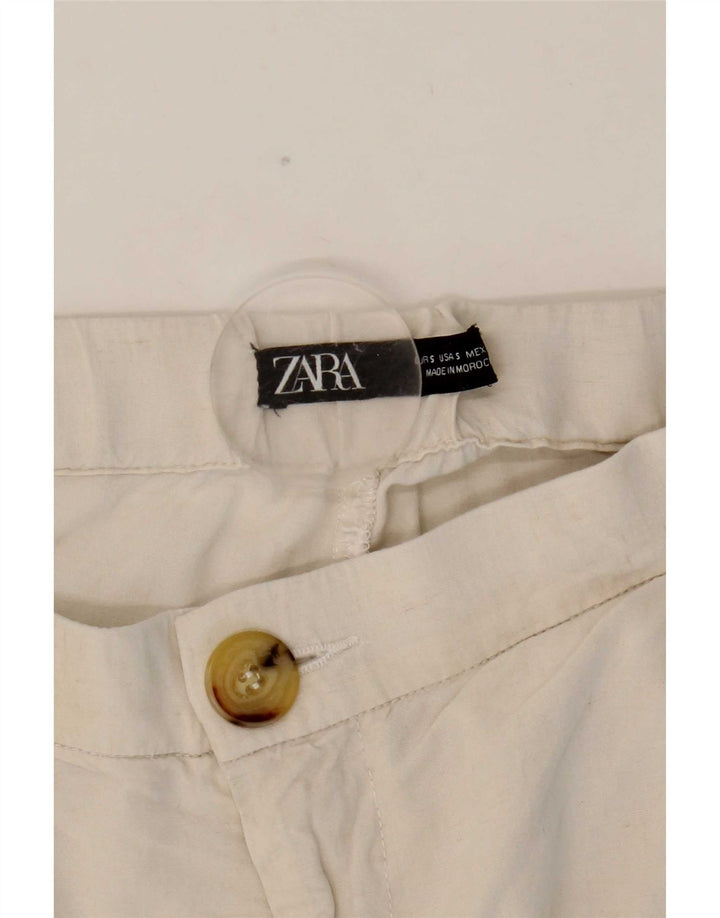 Женские брюки-карго для джоггеров Zara, маленькие W26 L27, белые